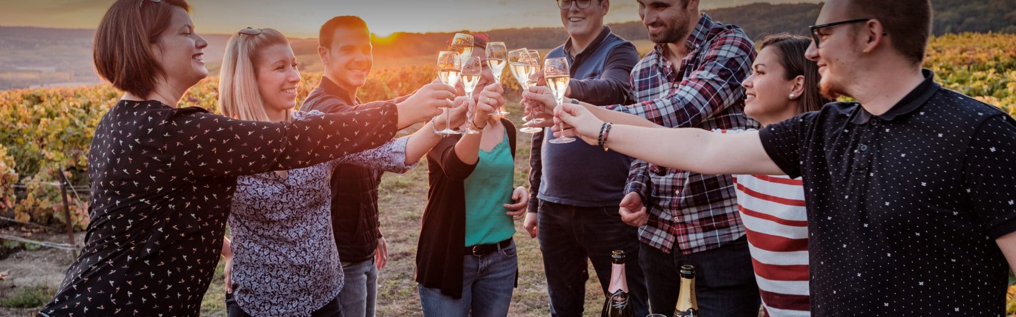 Dégustation de champagne entre amis