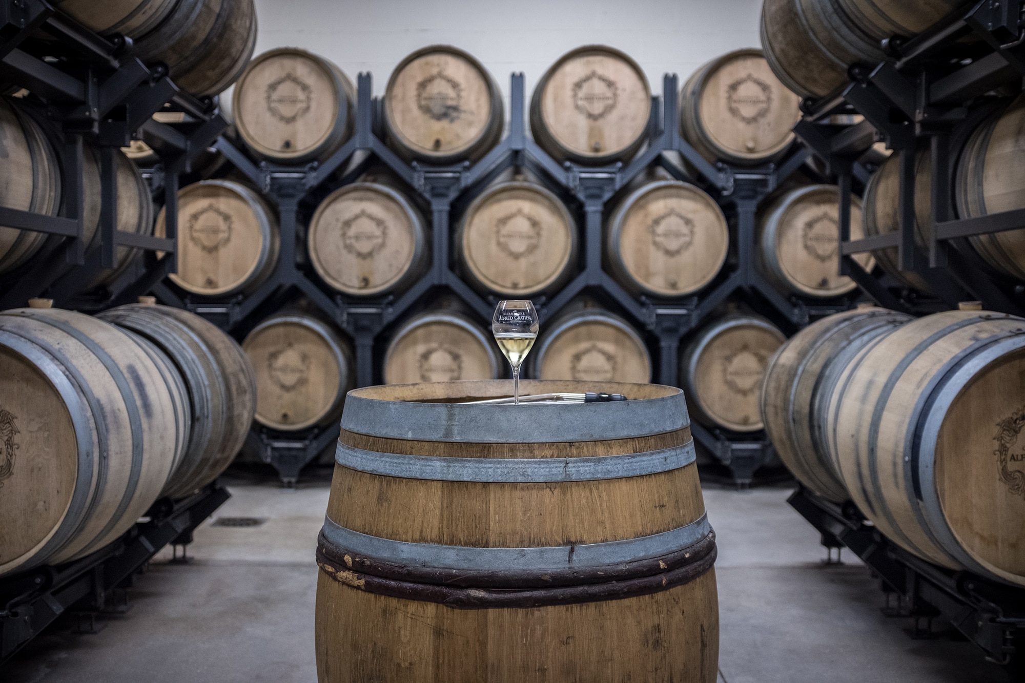 salle des tonneaux de champagne