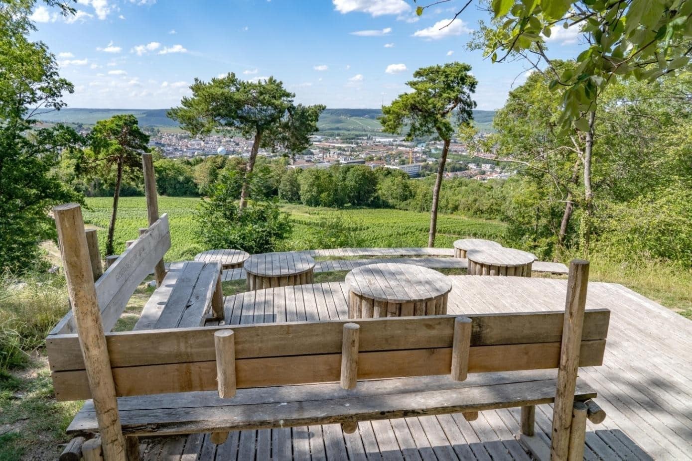 Jardin de vignes Belvédère Pierre Cheval