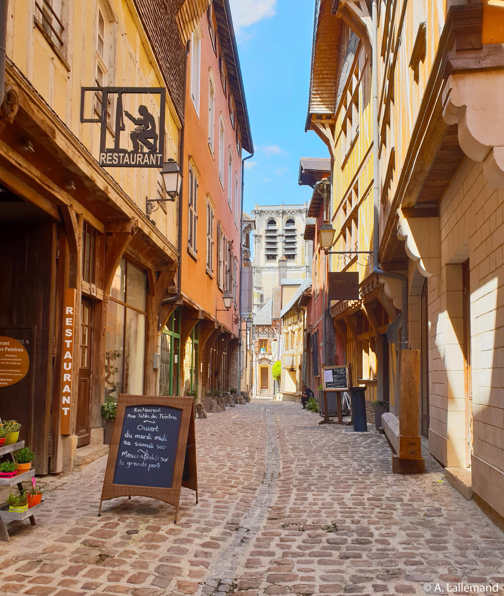 Ruelle des Chats à Troyes en Champagne dans l'Aube